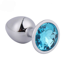 Load image into Gallery viewer, Tickle Me Pink Silver Round Gem Butt Plugs