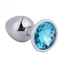Load image into Gallery viewer, Tickle Me Pink Silver Round Gem Butt Plugs
