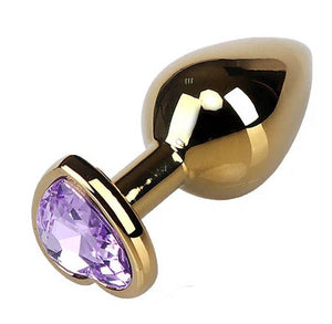 Tickle Me Pink Gold Heart Shape Butt Plugs